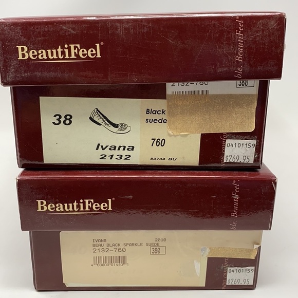 Beautifeel Ivana black patent suede combo ballet flats - Picture 8 of 8